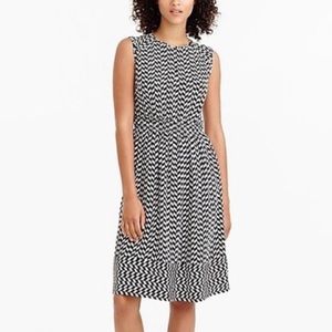 J. Crew Geo Print 100% silk, Size 12, EUC, pockets